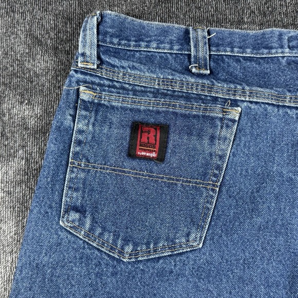 Wrangler Riggs Workwear Men's Size 44x36 Blue Jeans Heavy Duty Work Pants - Picture 15 of 16